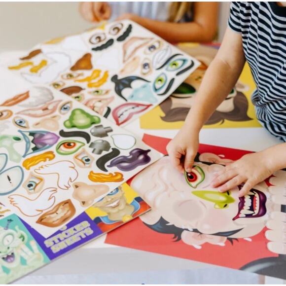 Melissa & Doug Make-A-Face Sticker Pad Book Crazy Characters NEW - Picture 4 of 6